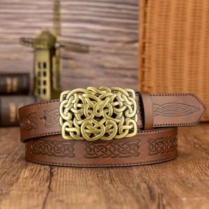 WHIPPY 1pc Cowgirl Cowboy Western Belts Embossed Engraved Leather Belt with Buckle for Jeans Pants